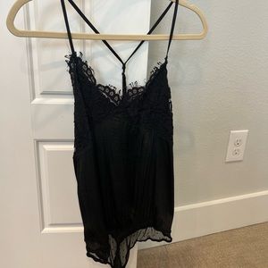 Free People black lace bodysuit